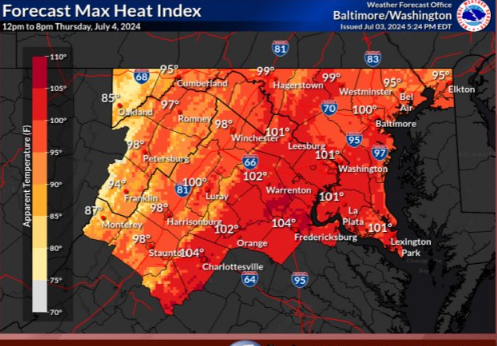 Heat Advisories Issued Ahead of July 4th - The MoCo Show