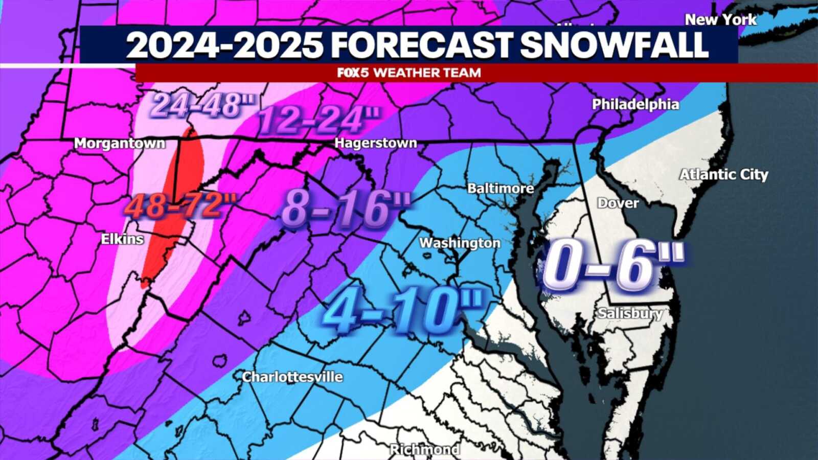 Fox 5、地域全体の 2024/2025 年の冬の見通しを初めて発表